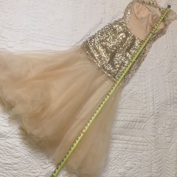 RIVA Designs Sleeveless Illusion Beaded Sequined Open Back Mermaid Prom Dress 2 - Picture 16 of 16